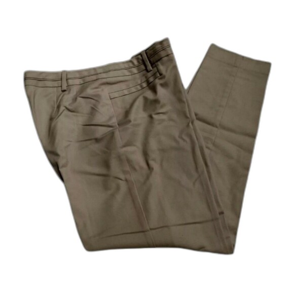 Calvin Klein Woman Pants Sz 10 Tan Casual Dress Flat Front Faux Pockets INV05A - Picture 1 of 8